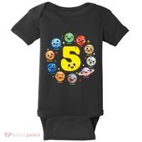 Planets Three 5 Years Old 5th Birthday Boy And Girl Baby Bodysuit thumb 0