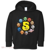 Planets Three 5 Years Old 5th Birthday Boy And Girl Toddler Hoodie thumb 0