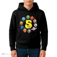 Planets Three 5 Years Old 5th Birthday Boy And Girl Kids Hoodie thumb 4