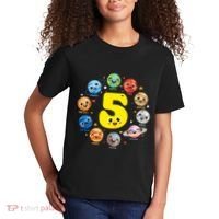 Planets Three 5 Years Old 5th Birthday Boy And Girl Kids T-Shirt thumb 2