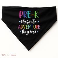 Pre-K Teacher Adventure Begins First Day Preschool Teachers USA-Made Doggie Bandana thumb 0