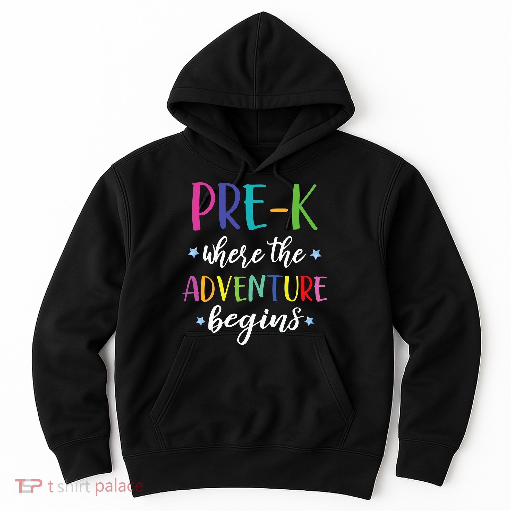 Pre-K Teacher Adventure Begins First Day Preschool Teachers Hoodie