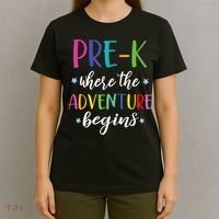 Pre-K Teacher Adventure Begins First Day Preschool Teachers T-Shirt thumb 4