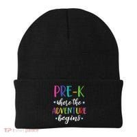 Pre-K Teacher Adventure Begins First Day Preschool Teachers Beanie thumb 0