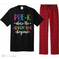 Pre-K Teacher Adventure Begins First Day Preschool Teachers Pajama Set thumb 0