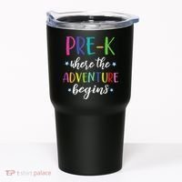 Pre-K Teacher Adventure Begins First Day Preschool Teachers Tumbler thumb 0