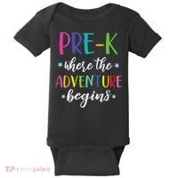 Pre-K Teacher Adventure Begins First Day Preschool Teachers Baby Bodysuit thumb 0