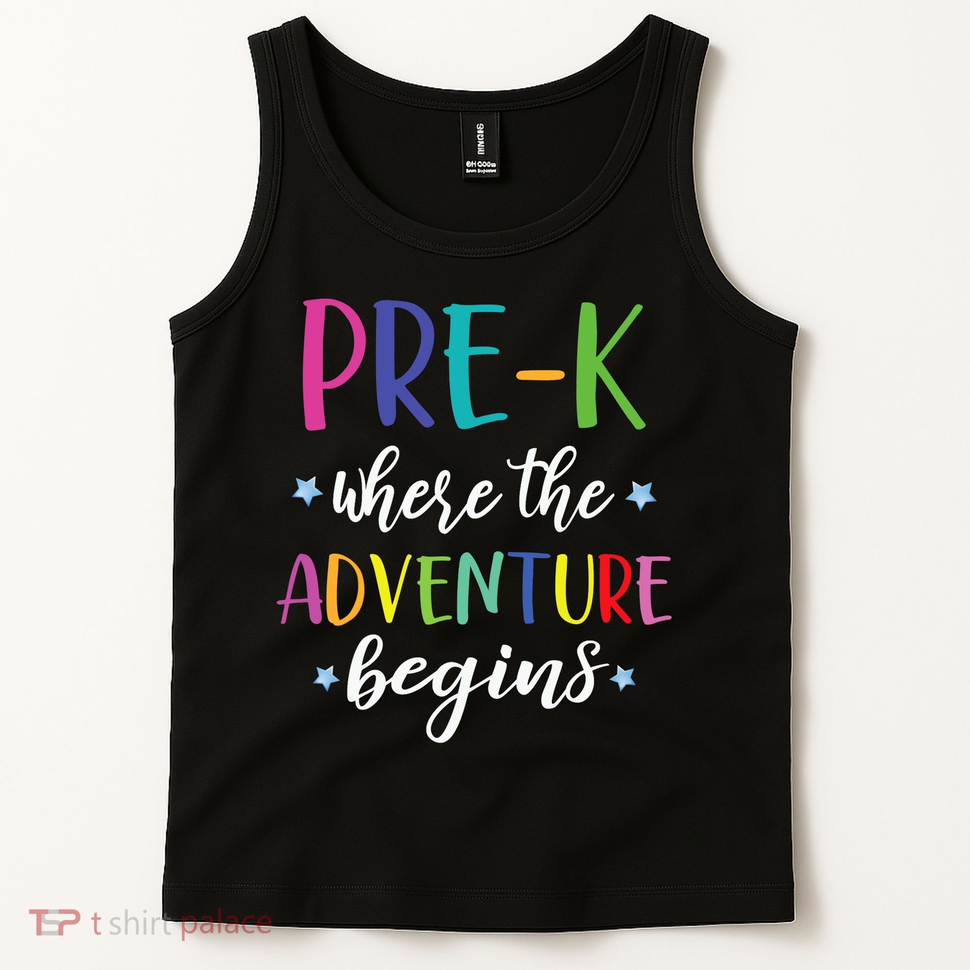 Pre-K Teacher Adventure Begins First Day Preschool Teachers Tank Top