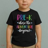 Pre-K Teacher Adventure Begins First Day Preschool Teachers Toddler T-Shirt thumb 2