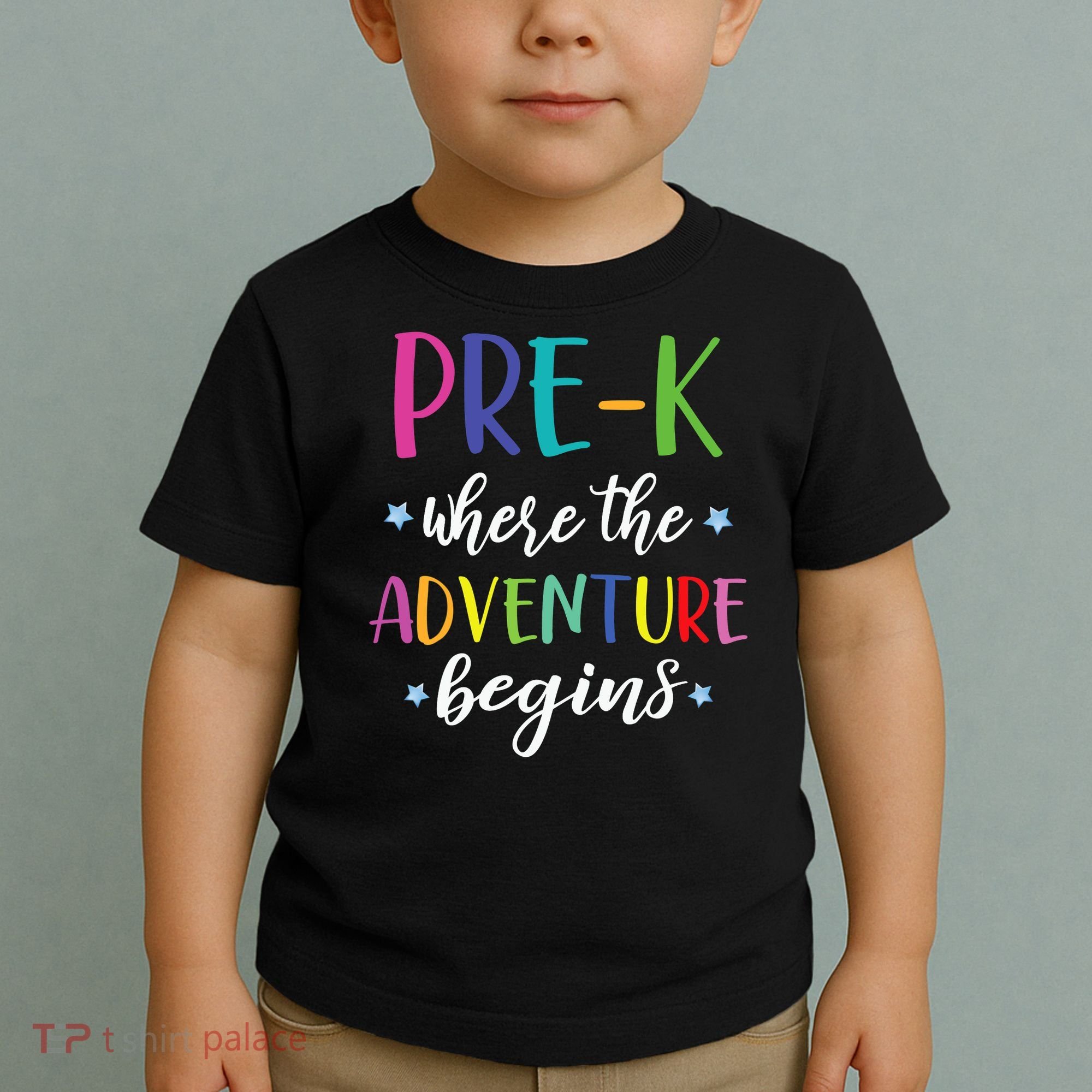 Pre-K Teacher Adventure Begins First Day Preschool Teachers Toddler T-Shirt