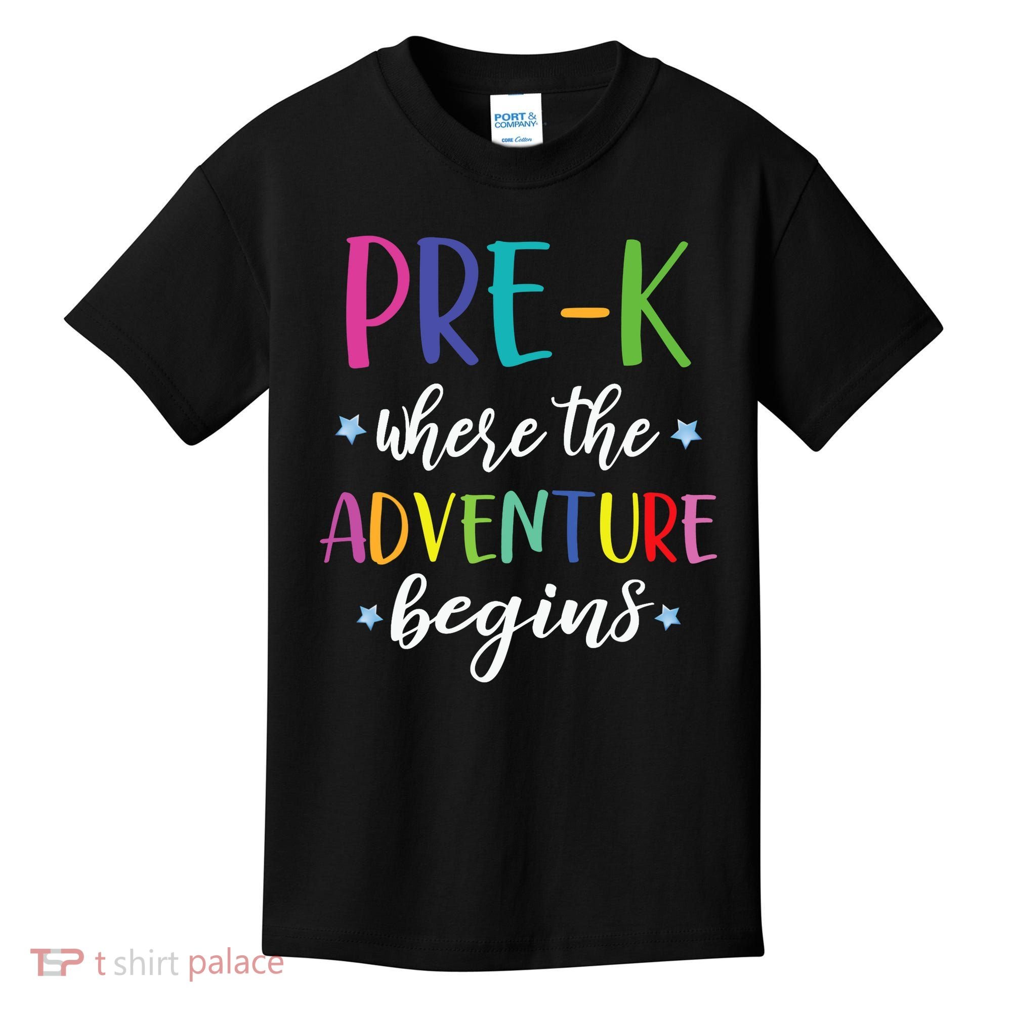 Pre-K Teacher Adventure Begins First Day Preschool Teachers Kids T-Shirt