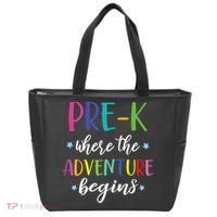 Pre-K Teacher Adventure Begins First Day Preschool Teachers Tote Bag thumb 0