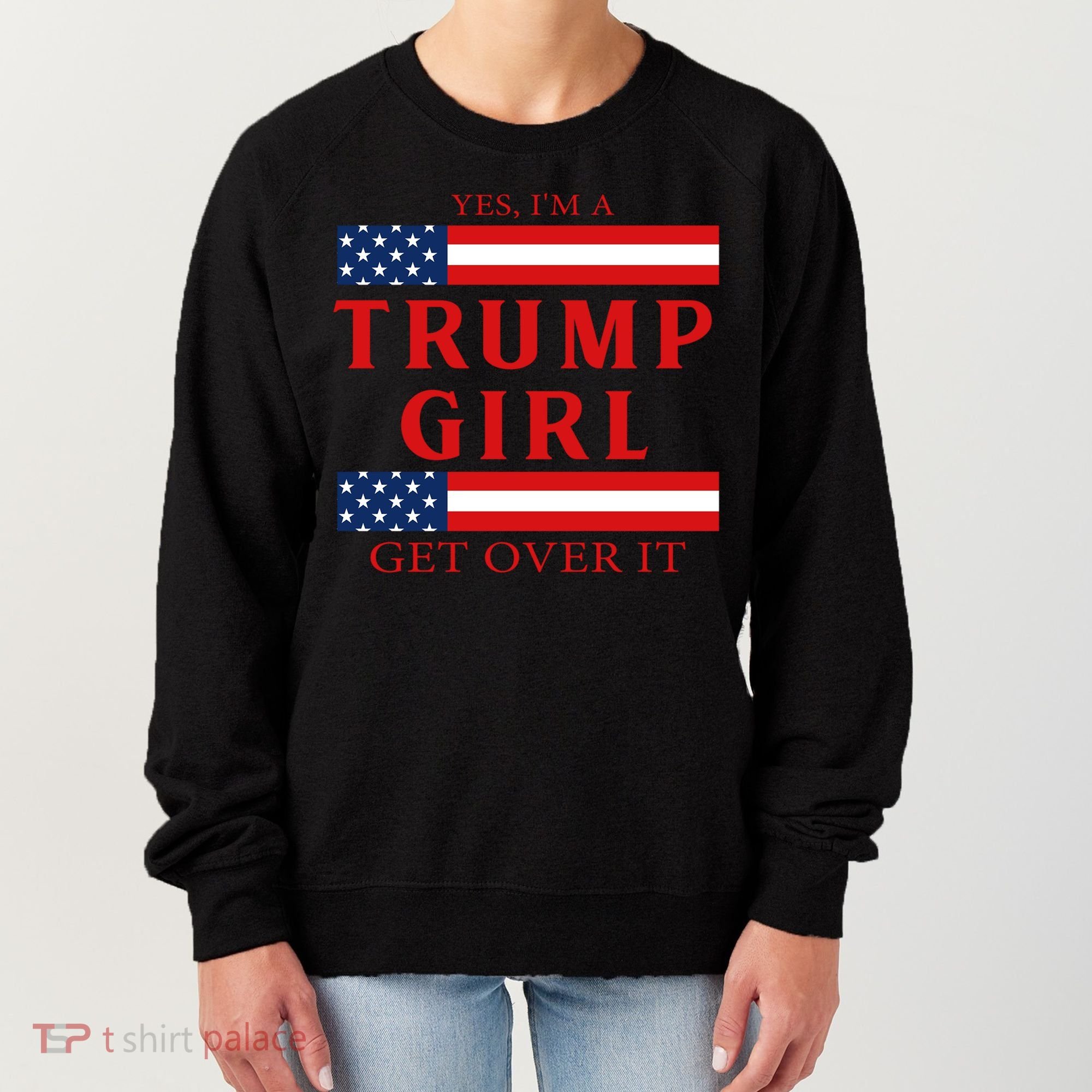 Proud Trump America Flag Women's Sweatshirt