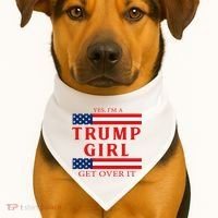 Proud Trump America Flag USA-Made Doggie Bandana thumb 1
