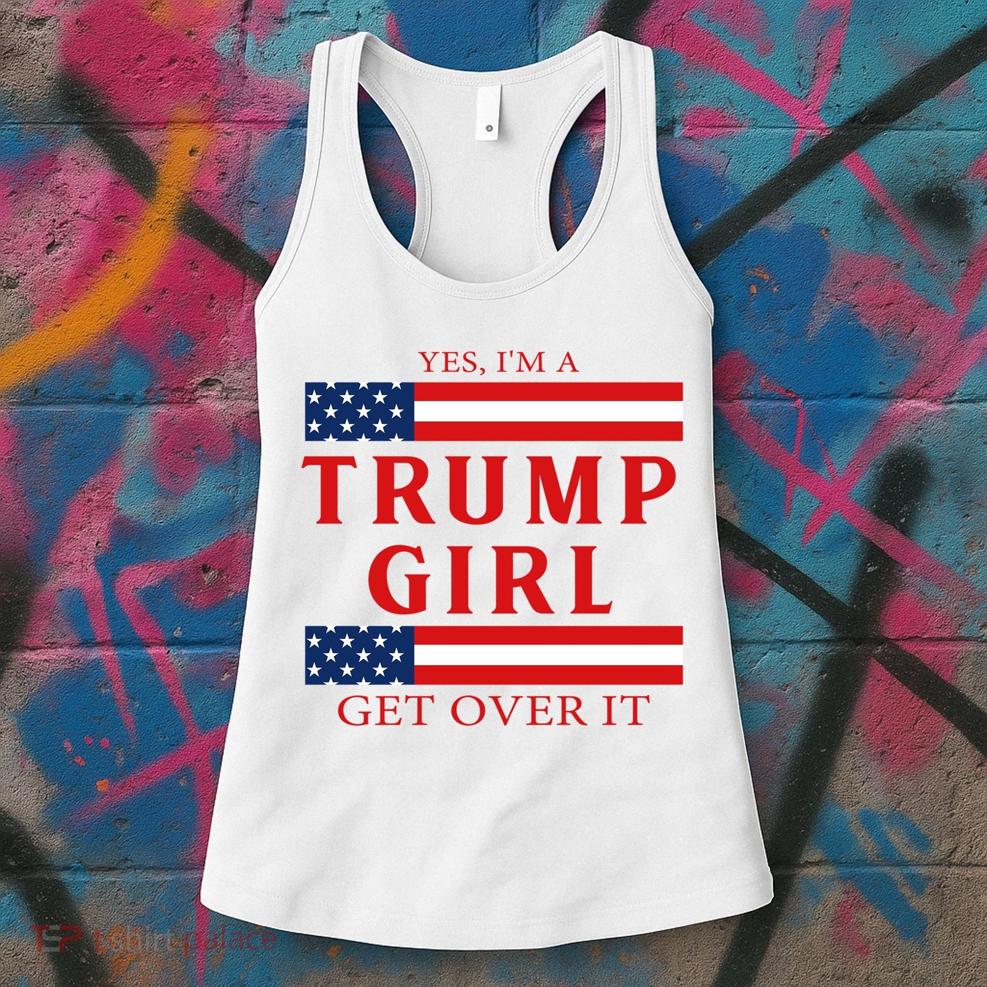 Proud Trump America Flag Women's Tank Top