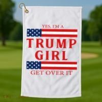 Proud Trump America Flag Golf Towel thumb 1