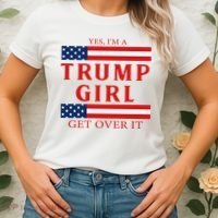 Proud Trump America Flag Women's T-Shirt thumb 2