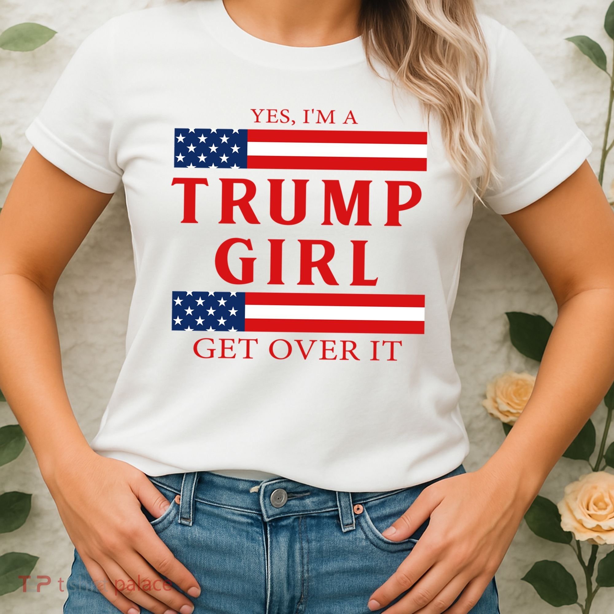 Proud Trump America Flag Women's T-Shirt