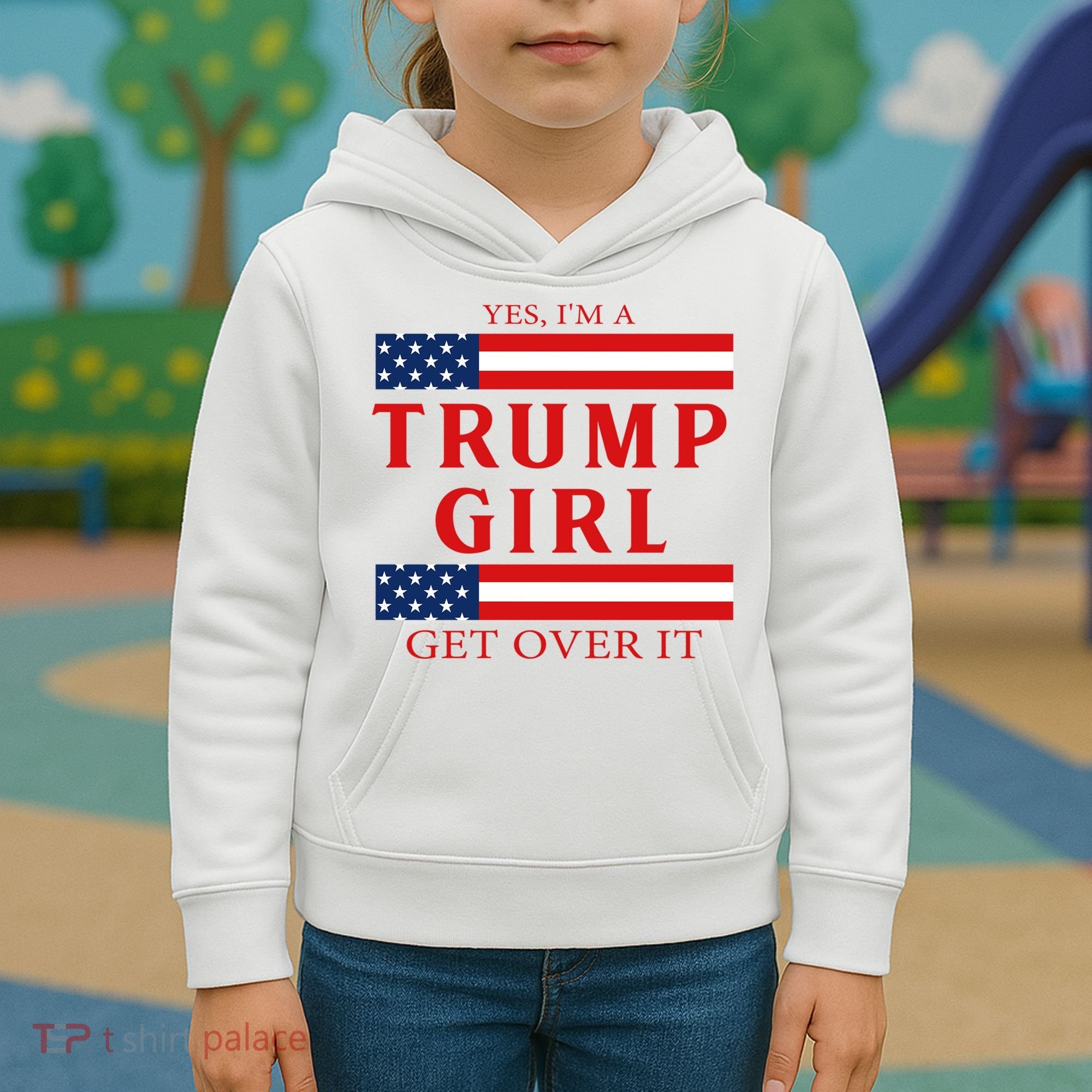 Proud Trump America Flag Kids Hoodie