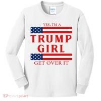 Proud Trump America Flag Kids Long Sleeve Shirt thumb 0