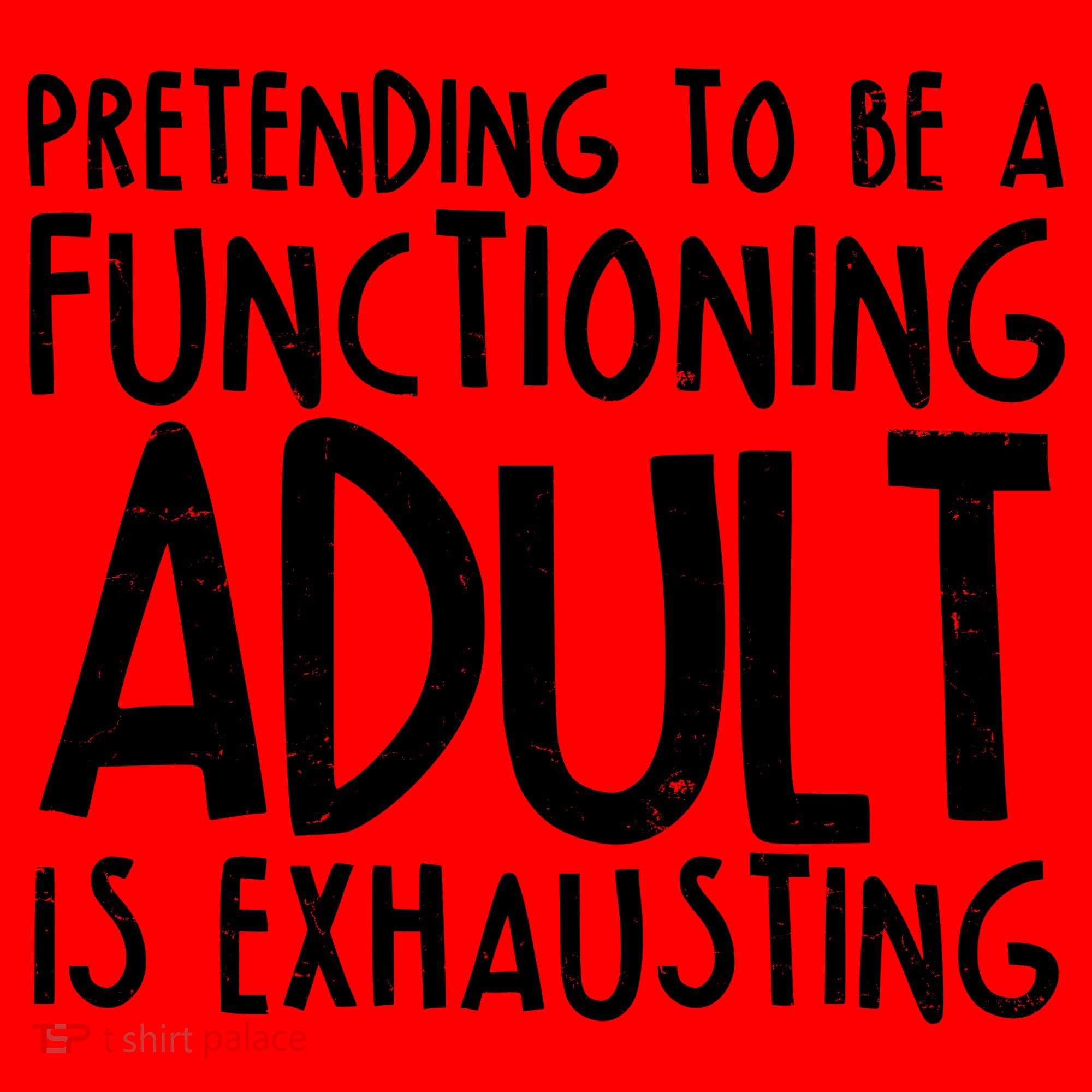 Pretending To A Functioning Adult Is Exhausting Santa Hat