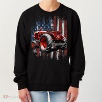 Patriotic Tractor American Flag Tractor Farmer Farm Gift Women's Sweatshirt thumb 0