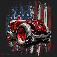 Patriotic Tractor American Flag Tractor Farmer Farm Gift Women's Sweatshirt thumb 2