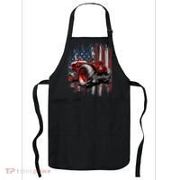 Patriotic Tractor American Flag Tractor Farmer Farm Gift Apron thumb 0