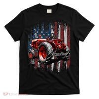 Patriotic Tractor American Flag Tractor Farmer Farm Gift T-Shirt thumb 0