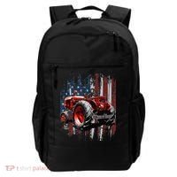 Patriotic Tractor American Flag Tractor Farmer Farm Gift Backpack thumb 0