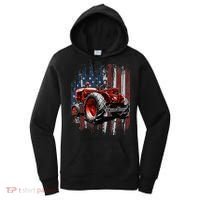 Patriotic Tractor American Flag Tractor Farmer Farm Gift Women's Hoodie thumb 0