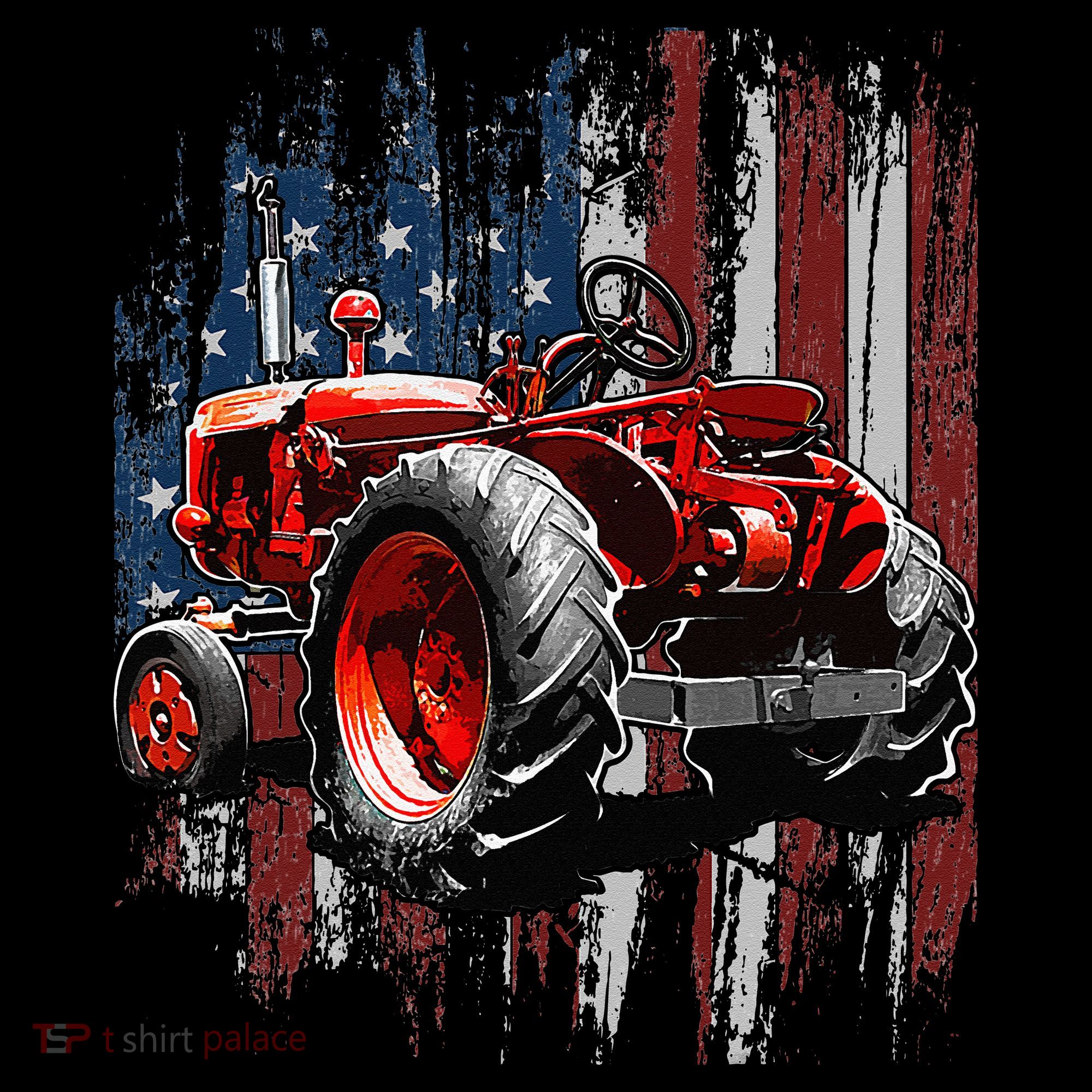 Patriotic Tractor American Flag Tractor Farmer Farm Gift Women's Hoodie