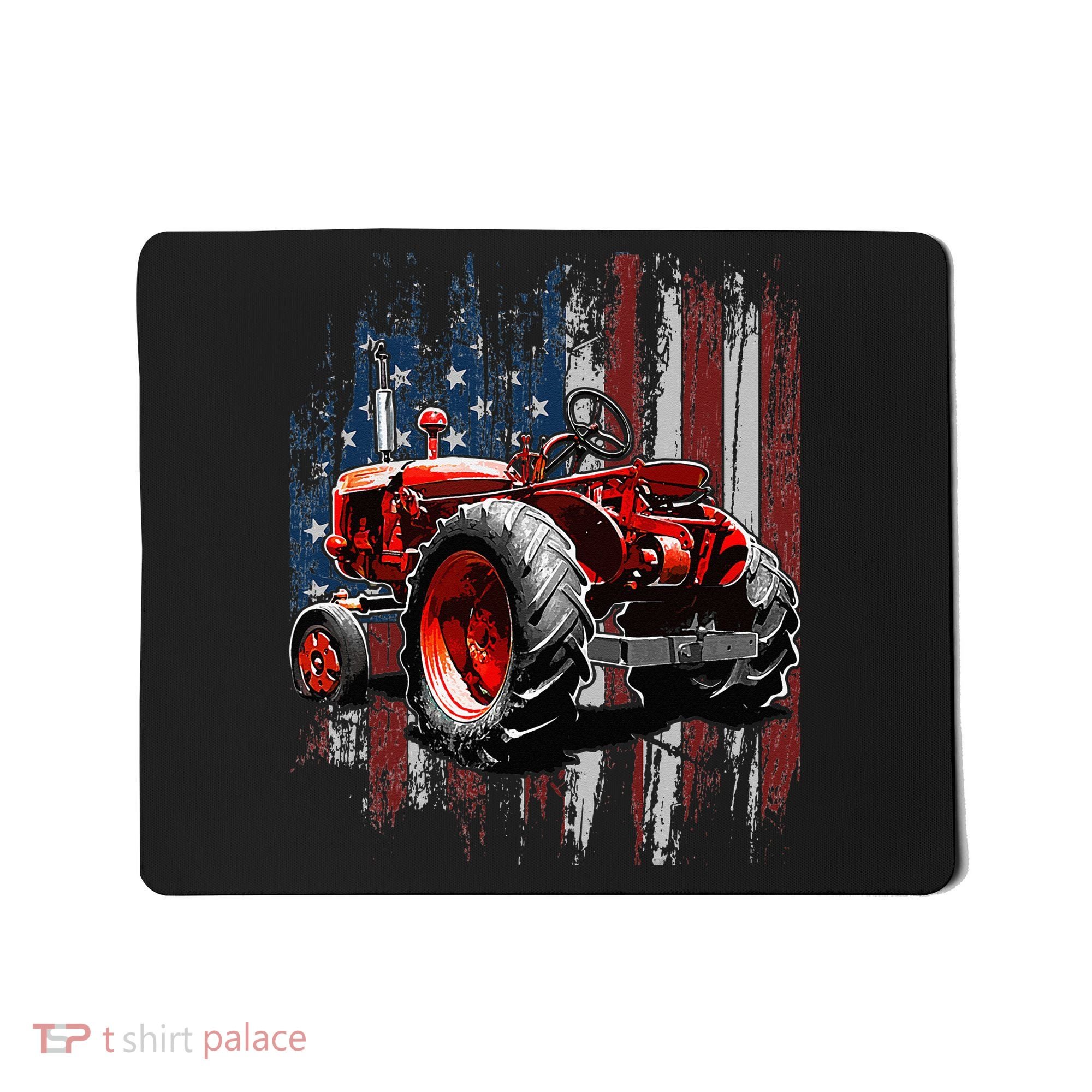 Patriotic Tractor American Flag Tractor Farmer Farm Gift Mousepad