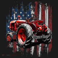 Patriotic Tractor American Flag Tractor Farmer Farm Gift Mousepad thumb 1