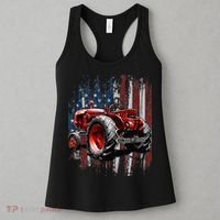 Patriotic Tractor American Flag Tractor Farmer Farm Gift Women's Tank Top thumb 3