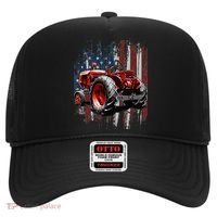 Patriotic Tractor American Flag Tractor Farmer Farm Gift Hat thumb 0