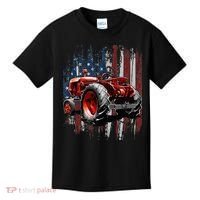 Patriotic Tractor American Flag Tractor Farmer Farm Gift Kids T-Shirt thumb 0