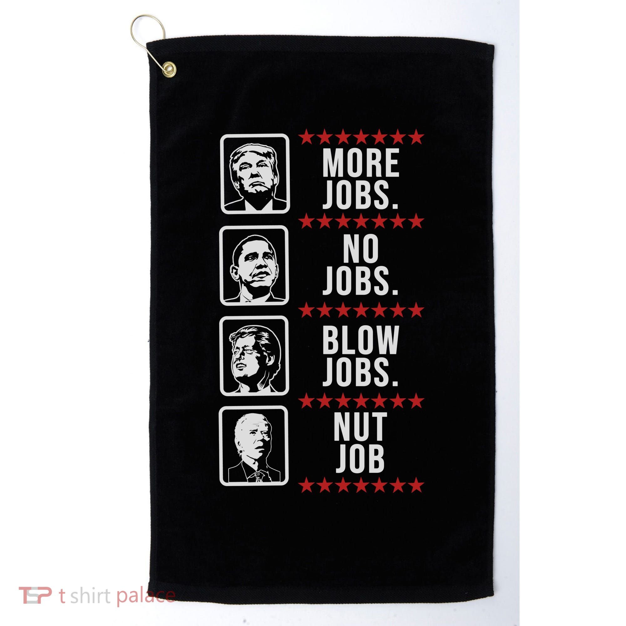 Political Trump Anti Biden Obama Clinton Funny Golf Towel