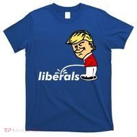 Pro Trump Anti Liberal Donald Trump Pissing On Liberals Gift Cool Gift T-Shirt thumb 0