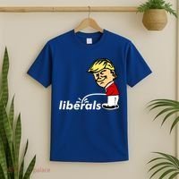 Pro Trump Anti Liberal Donald Trump Pissing On Liberals Gift Cool Gift T-Shirt thumb 2