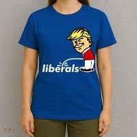 Pro Trump Anti Liberal Donald Trump Pissing On Liberals Gift Cool Gift T-Shirt thumb 4
