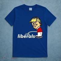 Pro Trump Anti Liberal Donald Trump Pissing On Liberals Gift Cool Gift T-Shirt thumb 5