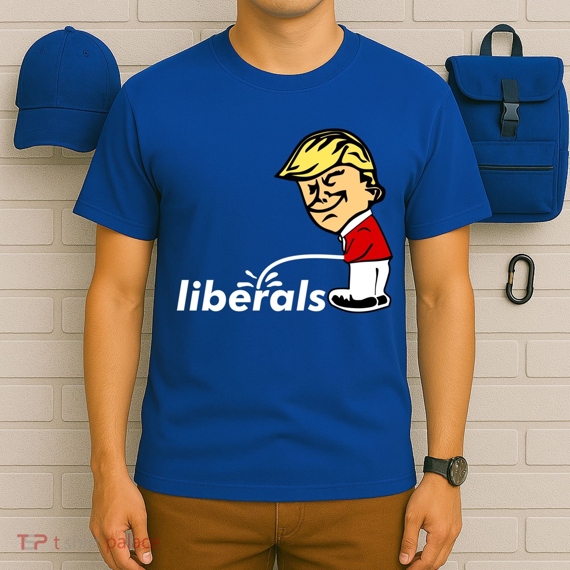 Pro Trump Anti Liberal Donald Trump Pissing On Liberals Gift Cool Gift T-Shirt