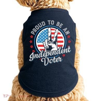 Proud To Be An Independent Voter Think For Myself Doggie Tank