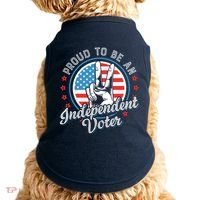 Proud To Be An Independent Voter Think For Myself Doggie Tank thumb 0