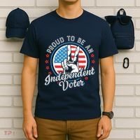 Proud To Be An Independent Voter Think For Myself T-Shirt thumb 6