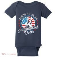 Proud To Be An Independent Voter Think For Myself Baby Bodysuit thumb 0