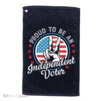 Proud To Be An Independent Voter Think For Myself Golf Towel thumb 0