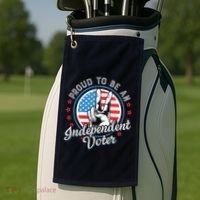 Proud To Be An Independent Voter Think For Myself Golf Towel thumb 2