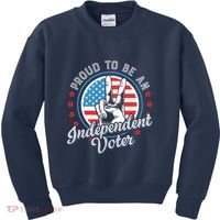 Proud To Be An Independent Voter Think For Myself Kids Sweatshirt thumb 0